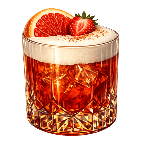 Strawberry Grapefruit Bourbon Sour