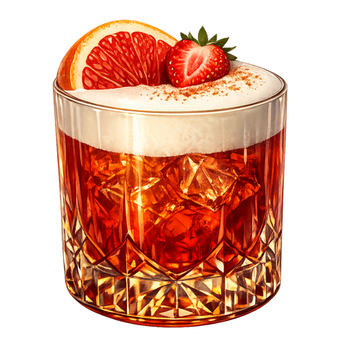 Strawberry Grapefruit Bourbon Sour